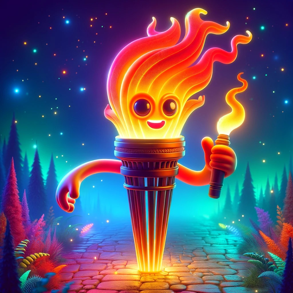 Anthropomorphized torch avatar